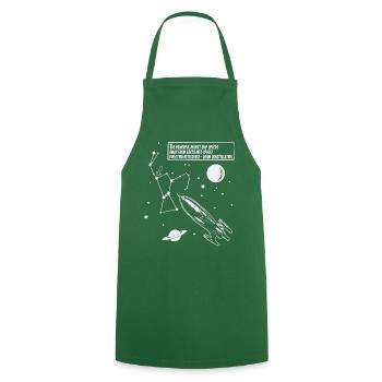 Bételgeuse Beteigeuze Constellation d’Orion - Tablier de cuisine - vert foncé - Devant - AI Model Male 185 dark (185cm)