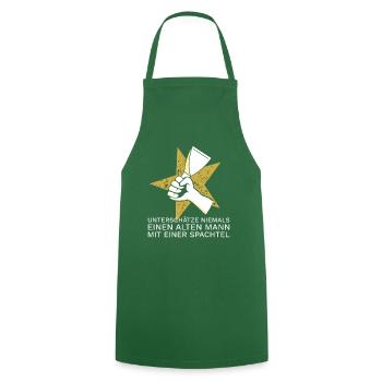 Plasterboard Drywall Spatula Drywall Vintage - Cooking Apron - green - Front - AI Model Male 185 dark (185cm)