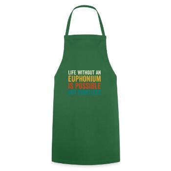Euphonium Blechbläser Lustig Spruch Retro Vintage - Kochschürze - Grün - Vorne - AI Model Male 185 dark (185cm)