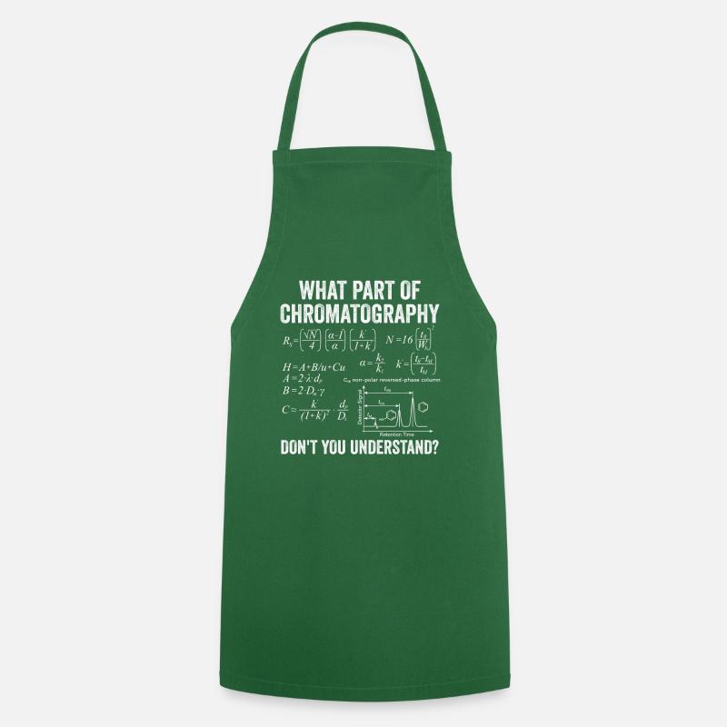 Équation de chromatographie liquide à haute performance - Tablier de cuisine - vert foncé