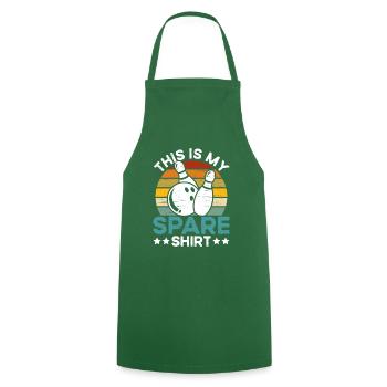 Ceci est mon joueur de bowling de tenue de rechange - Tablier de cuisine - vert foncé - Devant - AI Model Male 185 dark (185cm)