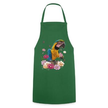 The blue and yellow macaw - Cooking Apron - green - Front - AI Model Male 185 dark (185cm)