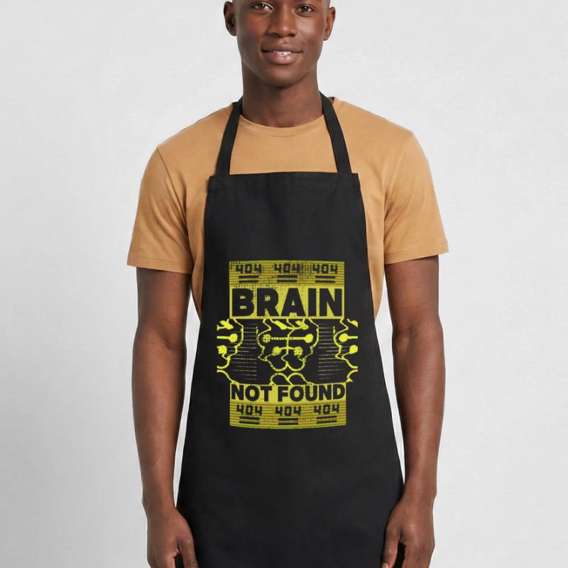 404-html error, computer nerd, funny saying Cooking Apron