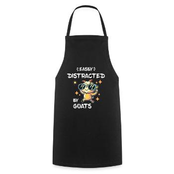 Funny Ziegen Distracted by Dancing Goats Kawai - Cooking Apron - black - Front - AI Model Male 185 dark (185cm)