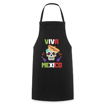 Viva Mexiko Hispanisches Erbe Mexikanische Unabhängigkeit - Kochschürze - Schwarz - Vorne - AI Model Male 185 dark (185cm)