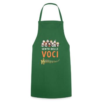 I hear voices Choir Director Singer - Cooking Apron - green - Front - AI Model Male 185 dark (185cm)