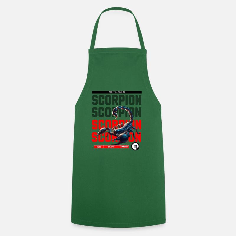 Scorpio Design gift Zodiac Gift - Cooking Apron - green