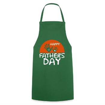 Bonne fête des pères - Tablier de cuisine - vert foncé - Devant - AI Model Male 185 dark (185cm)