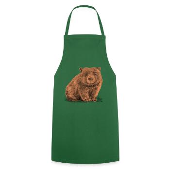 Wombat - Cooking Apron - green - Front - AI Model Male 185 dark (185cm)