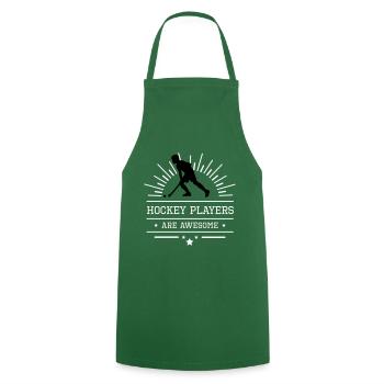 Hockey players are awesome, blue - Cooking Apron - green - Front - AI Model Male 185 dark (185cm)