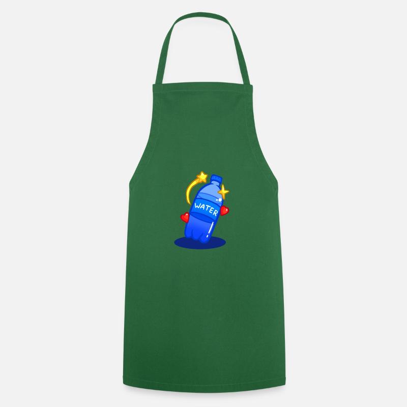 Bouteille d'eau - Tablier de cuisine - vert foncé