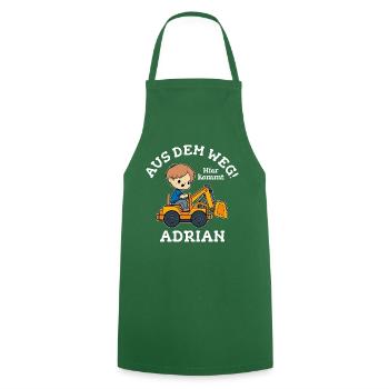 Adrian Vorname Bagger - Kochschürze - Grün - Vorne - AI Model Male 185 dark (185cm)