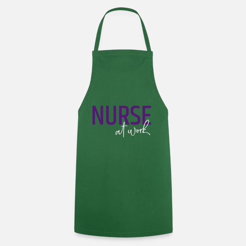 Infirmière au travail - Tablier de cuisine - vert foncé
