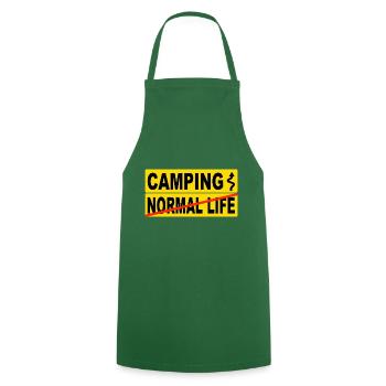 Camping normal life - Kochschürze - Grün - Vorne - AI Model Male 185 dark (185cm)