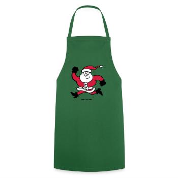 Running Santa Claus - Cooking Apron - green - Front - AI Model Male 185 dark (185cm)