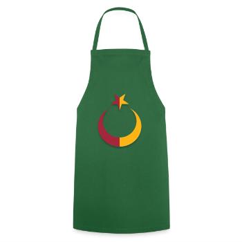 Le drapeau de la Turquie (Türk Bayragi) - Tablier de cuisine - vert foncé - Devant - AI Model Male 185 dark (185cm)