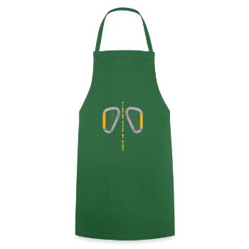 Carabiner Rock Climbing - Cooking Apron - green - Front - AI Model Male 185 dark (185cm)