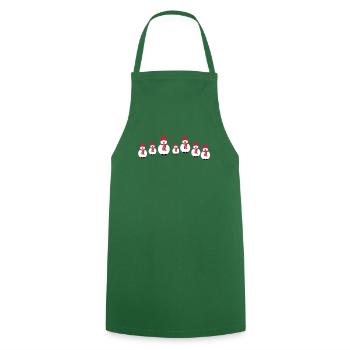 bonhomme de neige équipage - Tablier de cuisine - vert foncé - Devant - AI Model Male 185 dark (185cm)