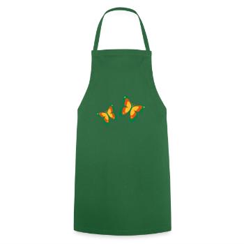 Butterflies moth insects spring summer - Cooking Apron - green - Front - AI Model Male 185 dark (185cm)