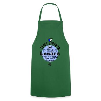 Luzern Lozärn - Kochschürze - Grün - Vorne - AI Model Male 185 dark (185cm)