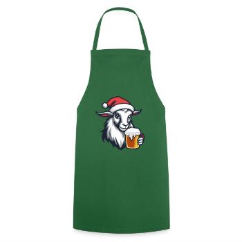 Bergziege Weihnachten Bier Lustig - Kochschürze - Grün - Vorne - AI Model Male 185 dark (185cm)