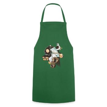 Idée cadeau cadeau de patineur Nice - Tablier de cuisine - vert foncé - Devant - AI Model Male 185 dark (185cm)