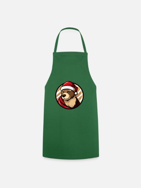 Bär Weihnachten X-Mas - Kochschürze - Grün