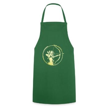 Archery Woman - Cooking Apron - green - Front - AI Model Male 185 dark (185cm)