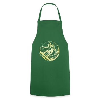 Snowboarding Woman - Cooking Apron - green - Front - AI Model Male 185 dark (185cm)