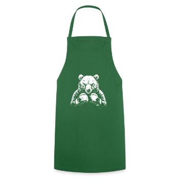 Grizzly Bär Boxer Boxen MMA Kampfsport - Kochschürze - Grün - Vorne - AI Model Male 185 dark (185cm)