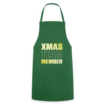 Équipe de Noël - Tablier de cuisine - vert foncé - Devant - AI Model Male 185 dark (185cm)