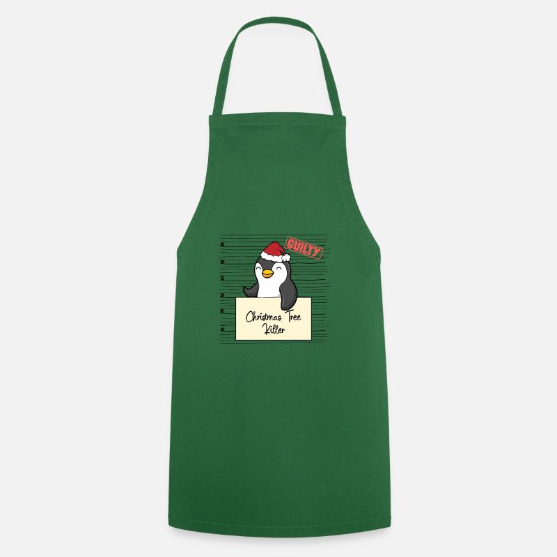 Weihnachtsbaum Umschubser Pinguin - Kochschürze - Grün