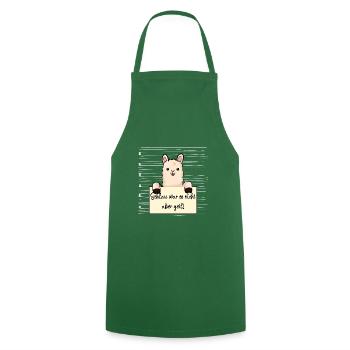 Lama lustiger Spruch humor Gefängnisbild - Kochschürze - Grün - Vorne - AI Model Male 185 dark (185cm)