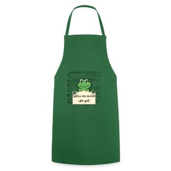 Frosch lustiger Spruch humor Gefängnisbild - Kochschürze - Grün - Vorne - AI Model Male 185 dark (185cm)