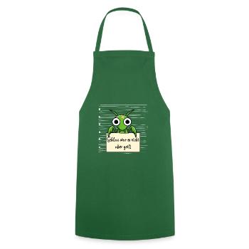 Gottesanbeterin lustiger Spruch humor Gefängnisbil - Kochschürze - Grün - Vorne - AI Model Male 185 dark (185cm)