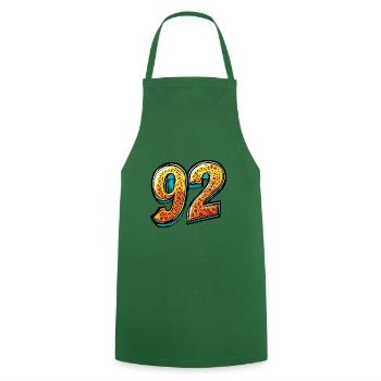 92 Number Colorful - Cooking Apron - green - Front - AI Model Male 185 dark (185cm)