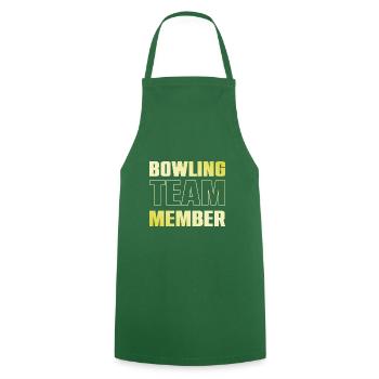 Bowling Team - Kochschürze - Grün - Vorne - AI Model Male 185 dark (185cm)