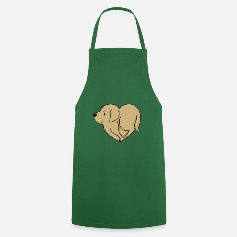 Love Golden Retriever - Cooking Apron - green