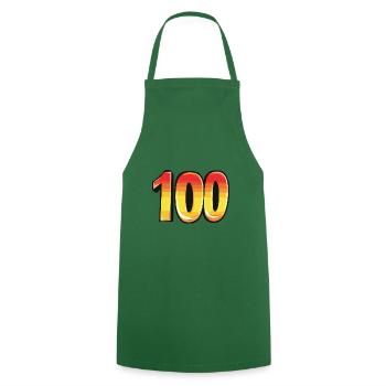 100 Number Colorful - Cooking Apron - green - Front - AI Model Male 185 dark (185cm)