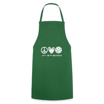 Peace Love Pickleball player gift - Cooking Apron - green - Front - AI Model Male 185 dark (185cm)