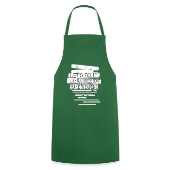cool blagues d’anniversaire désarmement paix signe paix - Tablier de cuisine - vert foncé - Devant - AI Model Male 185 dark (185cm)