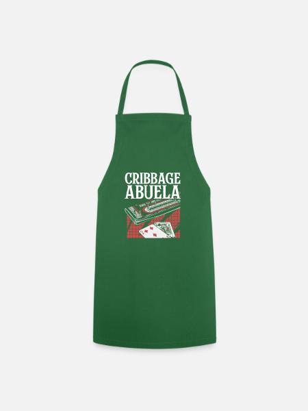 Cribbage Abuela Shirt Großmutter Oma - Kochschürze - Grün