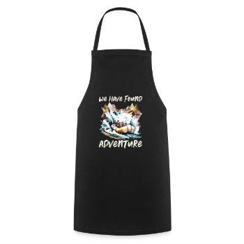 Fluss Rafting - Kochschürze - Schwarz - Vorne - AI Model Male 185 dark (185cm)
