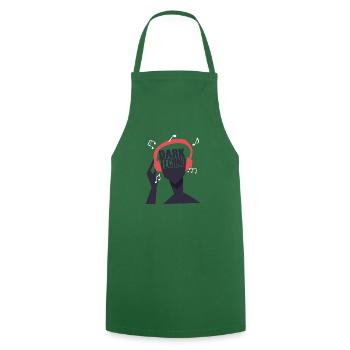 My headphones only play dark techno - Cooking Apron - green - Front - AI Model Male 185 dark (185cm)