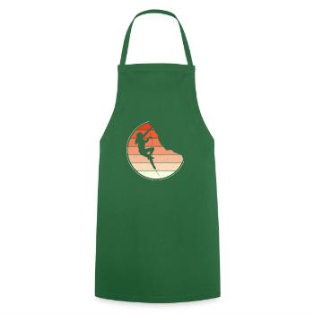 Rock climbing, girl on a tightrope - Cooking Apron - green - Front - AI Model Male 185 dark (185cm)