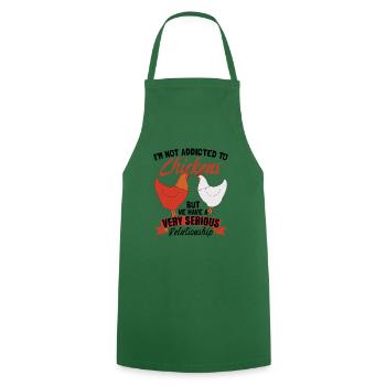 Chicken Quote Farming Hen Chicken Farmer - Cooking Apron - green - Front - AI Model Male 185 dark (185cm)