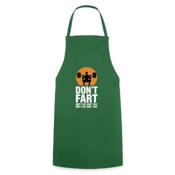 Don't Fart Muscles Workout Fitness - Cooking Apron - green - Front - AI Model Male 185 dark (185cm)