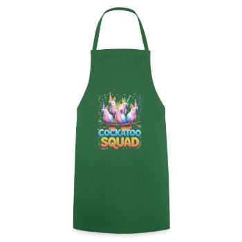 Cockatoo Squad Bunte Party Papageien Spaß - Kochschürze - Grün - Vorne - AI Model Male 185 dark (185cm)