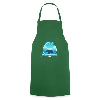 Pray for California forests - Cooking Apron - green - Front - AI Model Male 185 dark (185cm)
