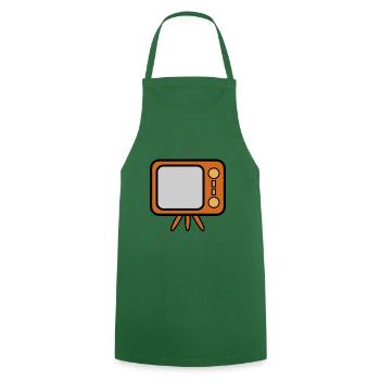 TV Vintage - Kochschürze - Grün - Vorne - AI Model Male 185 dark (185cm)